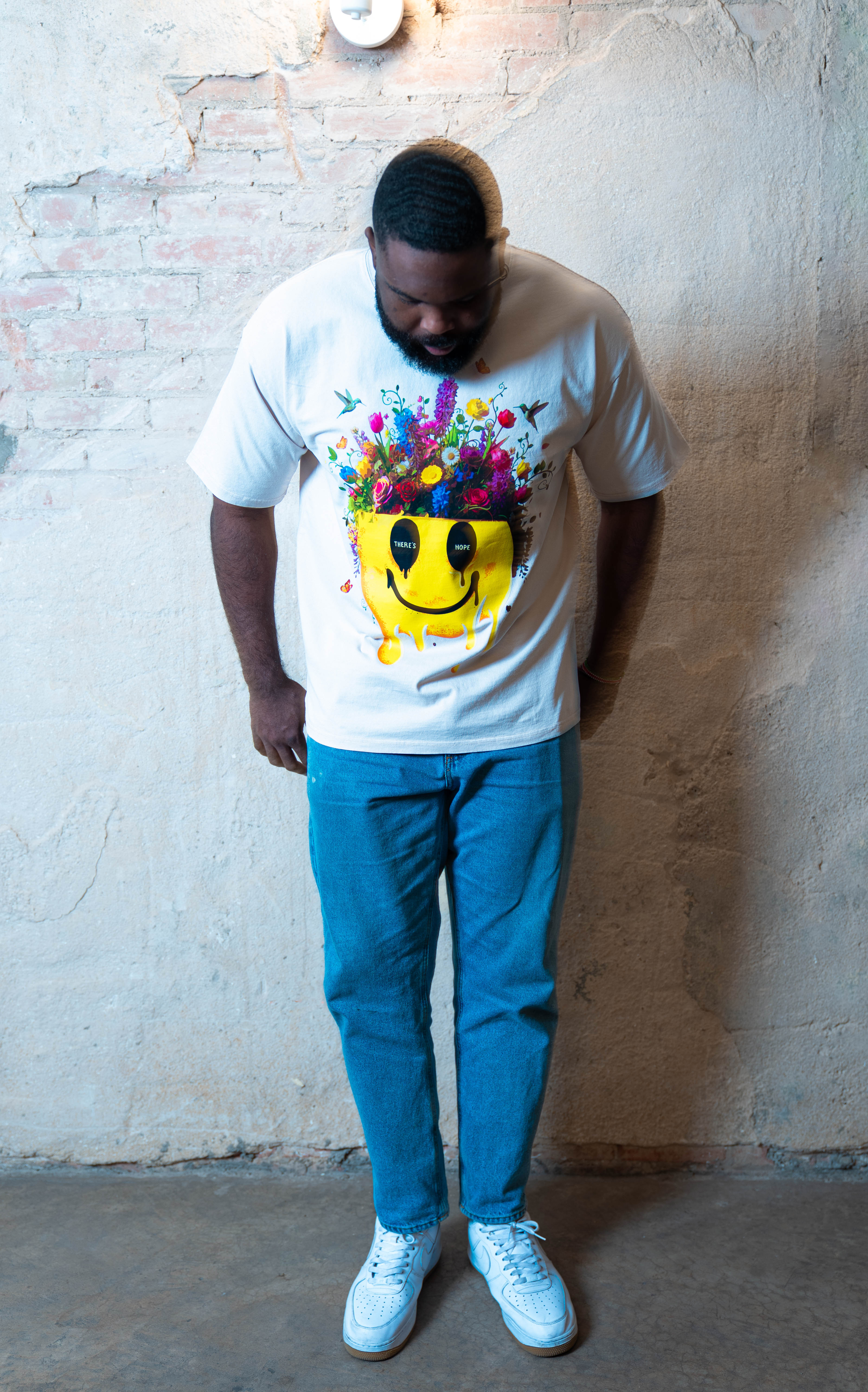 Blossoming Mind OVERSIZED Tee - Tan